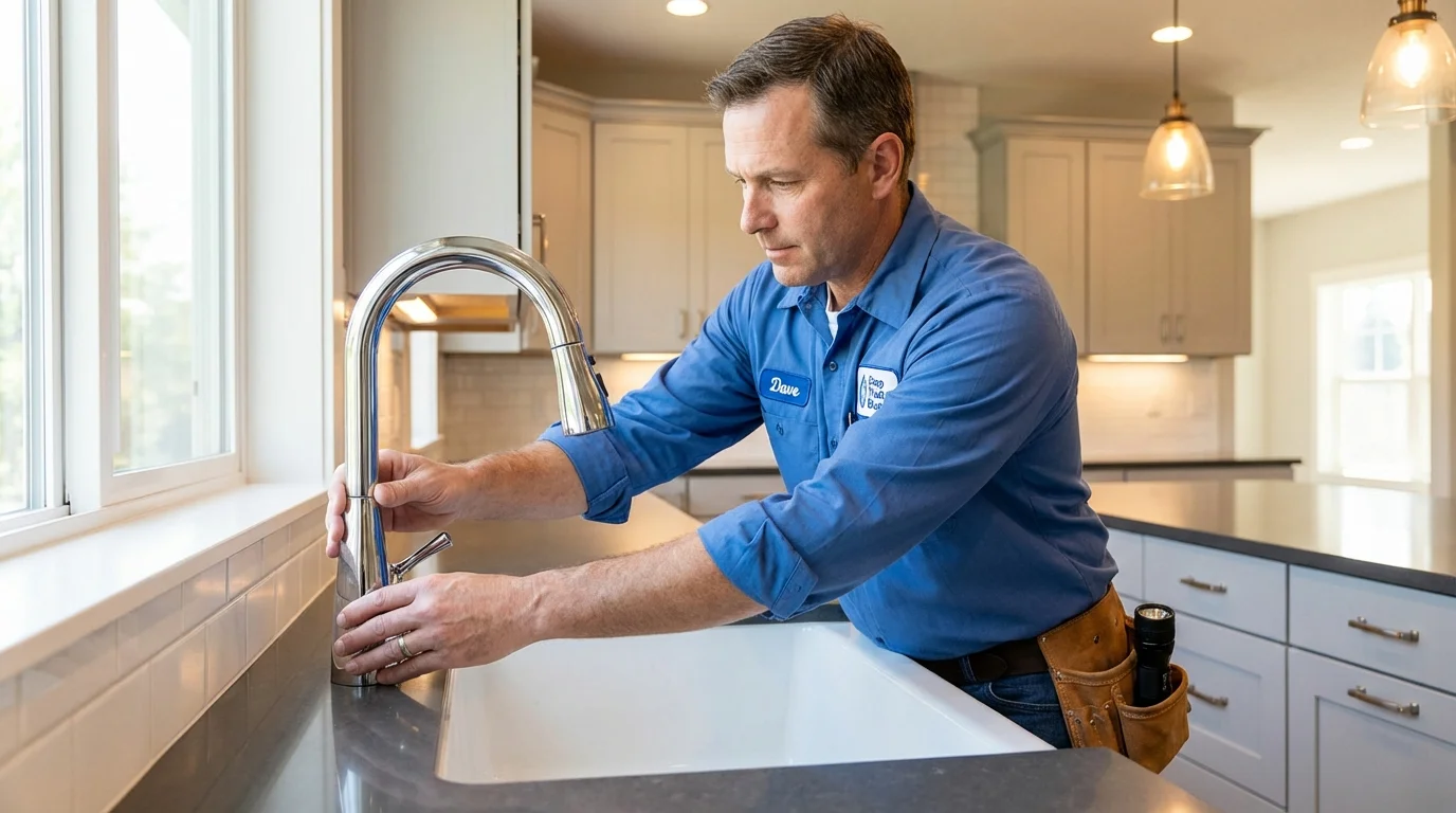 Kitchen faucet installation by Johns Plumbing LLC in Tarrytown